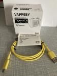 Žuti prijenosni Bluetooth® zvučnik - VAPPEBY (IKEA) i SITTBRUNN kabel