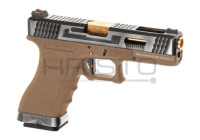 Airsoft pištolj WE G-Force 17 SV Gold cijev Metal Version GBB (gas-blo