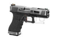 Airsoft pištolj WE G-Force 18C SV Silver cijev Metal Version GBB (gas-