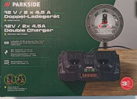 Parkside dvostruki punjač baterija 12 V ,2x 4,5 A
