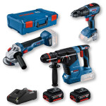BOSCH aku set - bušaći čekić GBH 187-LI + bušilica GSR 18V-50 + kutna