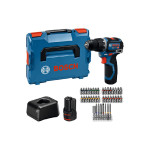 BOSCH aku udarna bušilica GSB 12V-32 2xAku 12V 2,0Ah L-Boxx + 40 dj. s
