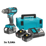Makita aku bušilica DDF482RT3J 18V 3×5,0Ah
