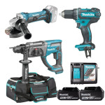 Makita set aku alata DLX3121T 18V (DGA452 + DDF482 + DHR202), 1x5,0Ah