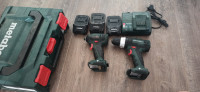 METABO SET!!!BUŠILICA I UDARNA ŠRAFILICA!! U SETU PUNJAČ I 3 BATERIJE!