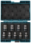 Makita set udarnih nasadnih ključeva E-16570 1/2" 8–21 mm, 9 kom, Impa