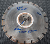 Dijamantna rezna ploča - 350 mm - za ASFALT
