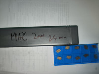 Pločice za odsjecanje 2mm sa nosačem (mač) 26 mm  - 10 kom