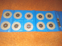 dijamantne šajbice  10 kom. + dva nosača