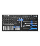 HOEGERT HT7G148 Set orodja z ragljo 1/4″, 63 kosov, organizator EVA, z