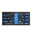 HOEGERT SET IZVIJAČEV RAVNIH, 7-DELNI, organizator EVA, za voziček z o