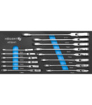 HOEGERT SET VILIČASTO-OBROČNIH KLJUČEV Z RAGLJO, 14-DELNI, ZA VOZIČEK