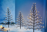 Božićna drvca LED, set od 3 kom