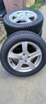 Alu felge 16'' rupe 4x100, 4 kom sa zimskim gumama
