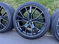 ALU FELGE AUDI Q7 RS BLACK, 22 COLA,5X112MM + LJETNE GUME!