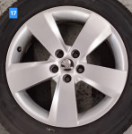 Br.17 - Original Skoda Alu felga 16''  5x100, 1 kom  657601025