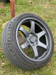 Felge JR SL03 114.3 18x8 et35, SC7 gume 225/40