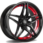 seventy9 SV-A BGRIL- Black Glossy Red Inner Lip 18x9 5x120 ET35 CB72.6