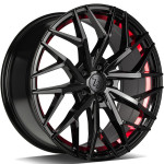 seventy9 SV-C BGRIL- Black Glossy Red Inner Lip 18x8 5x114.3 ET40 CB73