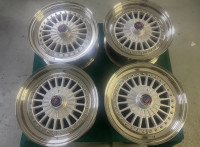 Trodijelne alu felge MTI Alpina style 15" 4x100 7J Et25 Bmw E30 E21