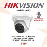 HIKVISION 2MP TURRET DOME KAMERA HWT-T220-MS SA MIKROFONOM