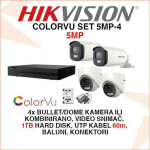 HIKVISION COLORVU SET 5MP SA 4 KAMERE + 2TB HARD DISK!