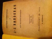 Antikna knjiga J.J.Rousseau Tome IX iz 1856 god. antique