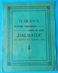 DALMATIA (Zadar) Austrij. parobrodarsko društvo brodska bilanca 1914.g