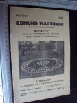 Edmund Hauthner - K . U . K . hof - samenhandlung 1916