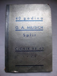 G.A. MILISICH SPLIT CJENIK 1938. POVODOM 40 godina