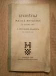 Izvještaj Matice hrvatske za godinu 1927.
