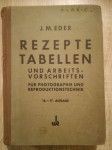 Josef Maria Eder : Rezepte - Tabellen