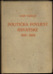 Josip Horvat - Politička povijest Hrvatske 1918 1929