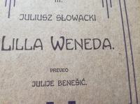 Juliusz Slowacki - Lilla Weneda - prijevod Julije Benešić