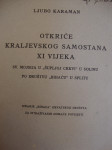 Knjižica OTKRIČE KRALJEVSKOG SAMOSTANA XI VIJEKA -LJubo Karaman