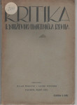 Kritika, Književno umjetnička revija, Zagreb, ožujak 1922.