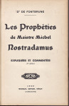 Les propheties de maistre Michel Nostradamus - De Fontbrune Dr