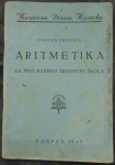 NDH udžbenik aritmetike za prvi razred srednjih škola iz 1943 godine
