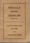 Pravila udruženja HRVATSKI DOM Constitution and by-laws of the CROATIA