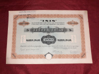 5 x stara dionica - 200 kruna - Isis - Zagreb - 1920 g.