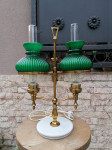 Antik luksuzna direktorska dvostruka stolna svjetiljka - top stanje