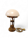 Antikna stilska stolna svjetiljka iz 1920-te g., mesing, opalno staklo