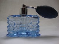 Antique blue glass perfume bottle 1920. - ART DECO - parfemska boca