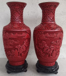 antique kineske vaze od cinabarit laka