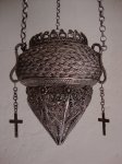 Antique silver filigree lamp-staro kandilo uljna lampa srebro filigran