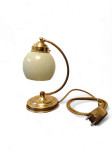 Art déco, stilska stolna svjetiljka, 1920g, opalno staklo, mesing