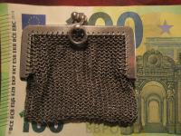 Art deco damski novčanik, srebro, 4 pariška žiga Glave veprova, 49 gra