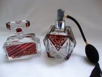 Art Deco Perfume Atomizer pamp; Trinket Box by Karl Palda,cca 1930.-