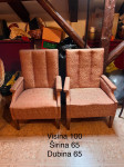 Art deco stilske fotelje stolice naslonjači vintage 2 komada