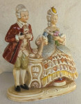 barokna porculanska figura - dama i kavalir
